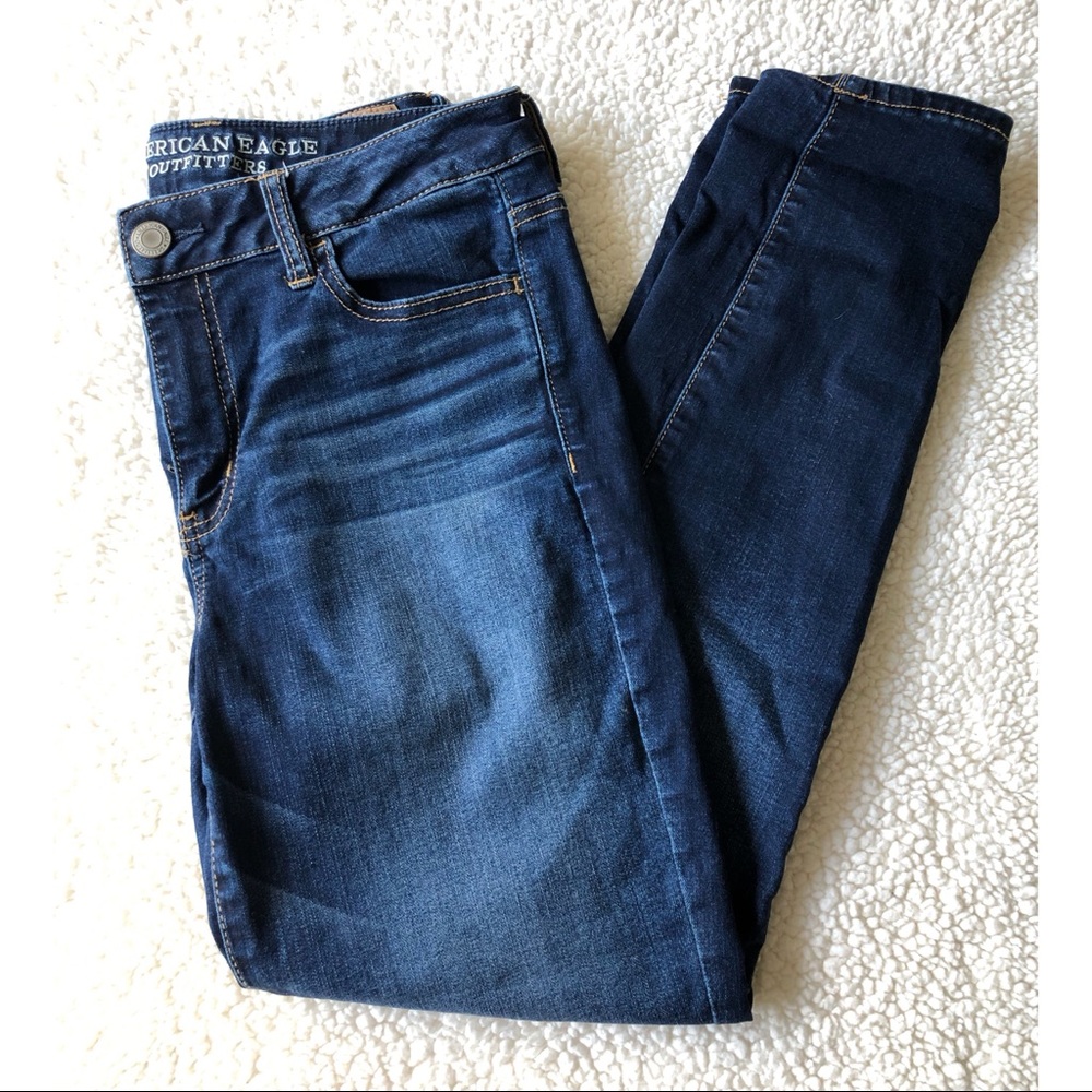 American Eagle AEO Hi-Rise Jegging Blue Jeans